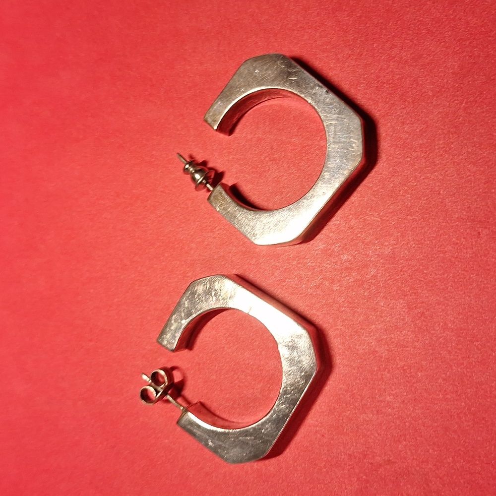 Silver Square Band Rings - Picture 3 of 3